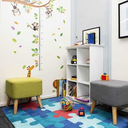 Family-friendly space where babies are welcome during postnatal appointments in Canberra